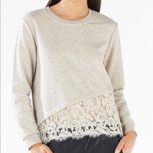 BCBGMaxAzria Dayla Lace Blocked Sweatshirt